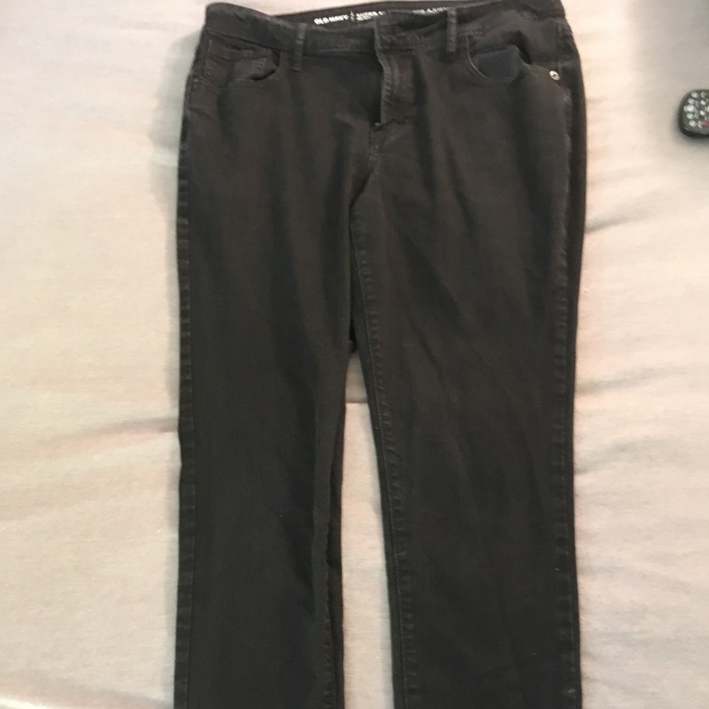 black Old Navy Rockstar, skinny jeans, 12 reg.